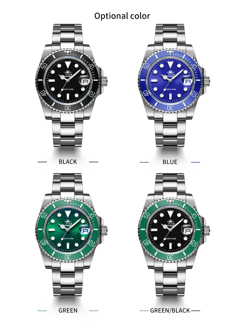 ADDIESDIVE Men's Stainless Steel Quartz Watch — Waterproof Business & Outdoor Sports Timepiece