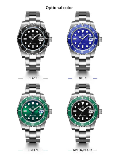 ADDIESDIVE Men's Stainless Steel Quartz Watch — Waterproof Business & Outdoor Sports Timepiece