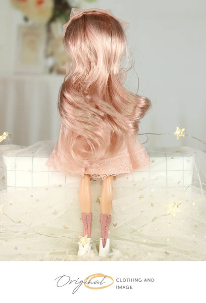 Slim 26cm BJD Doll for Girls – 13 Movable Joints with Princess Outfit, Blue Eyes & Eyelash Accessories