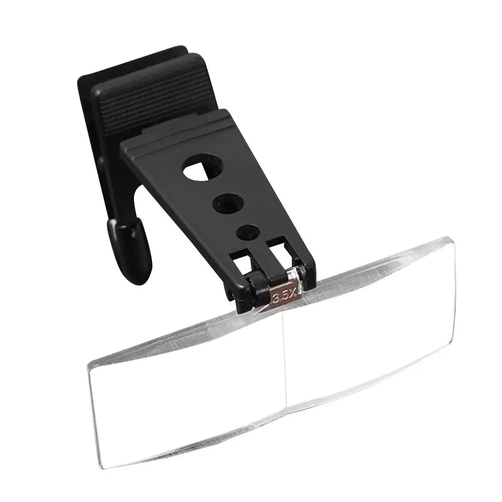 Clip-On Glasses Style Magnifying Glass — Wooden Horse Design with 3 Lens Sets for Reading & Surgical Use