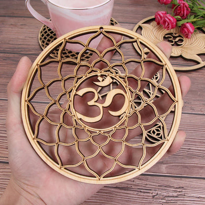 14cm Flower of Life Wooden Wall Sign - Laser Cut Wood Art, Home Decor, Coasters, Craft Making, Sacred Geometry Ornament