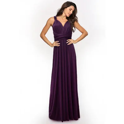 Multiway Convertible Boho Maxi Dress – DIY Wrap Infinity Bandage Long Dress for Women, Party, Bridesmaid & Club Wear