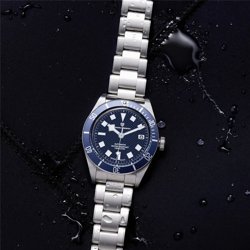 PAGANI DESIGN 2025 BB58 Men's Watch – Retro Automatic NH35A Mechanical, Luxury 100M Waterproof Wristwatch