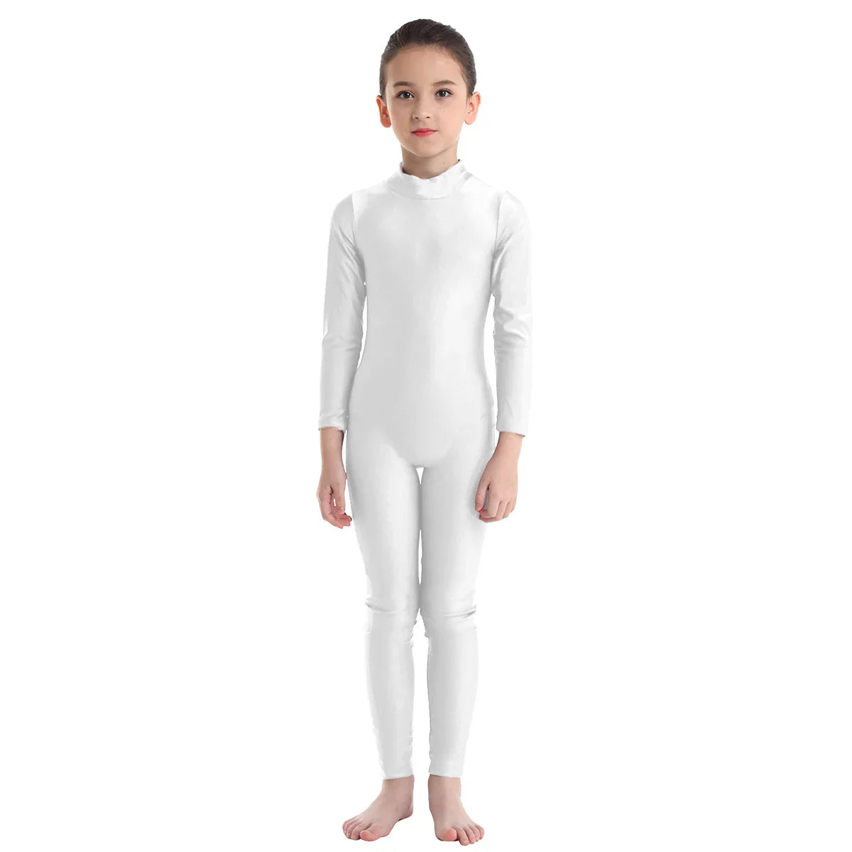 Kids Girls Full Body Gymnastics Bodysuit, Ballet Dance Jersey Leotard, Jumpsuit Sports Unitard, Children Dancewear and Sportswear