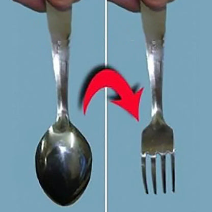 Spoon to Fork Magic Trick - Metal Vanishing Spoon & Appearing Fork Illusion Prop