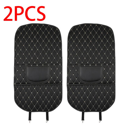 PU Leather Car Seat Back Protector – Anti-Kick Pad for Kids, Child Kick & Dirt Protection, Auto Accessories