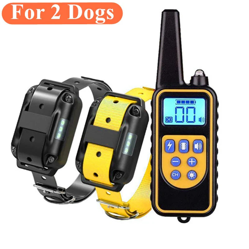 Waterproof Electric Dog Training Collar with Remote – Rechargeable Anti-Bark Control Device for All Dog Sizes