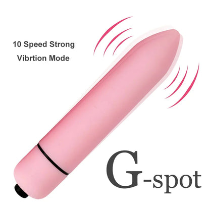 10-Speed Bullet Vibrator AV Stick – Mini G-Spot & Clitoris Stimulator, Dildo Sex Toy for Women
