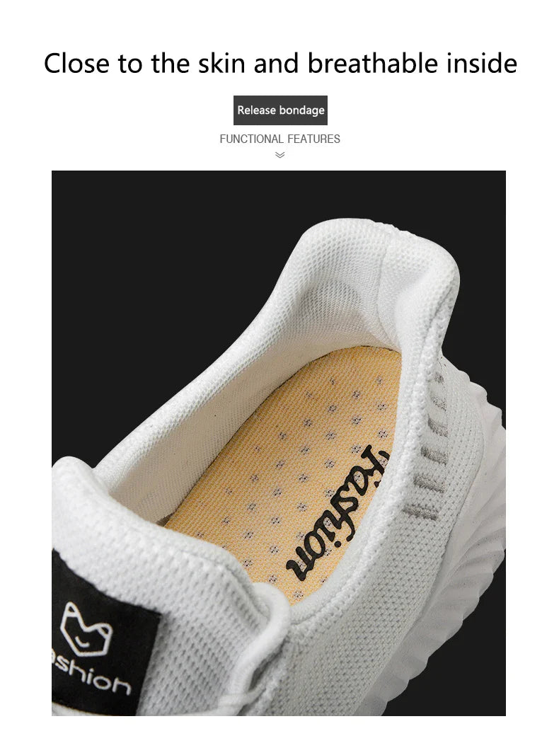 Men's White Sneakers – Casual Walking & Running Shoes, Plus Size 49, Tennis Masculino