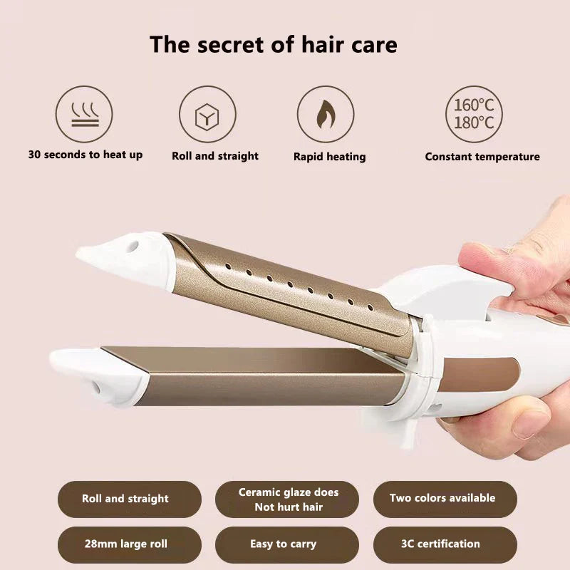 Professional Electric Hair Curler – 9-38mm Temperature Adjustable Curling Iron Wand with LCD Display