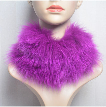 2025 Real Fox Fur Scarf and Headband – Luxury Winter Neck Warmer for Women, 100% Natural Fur, Elastic Ring Muffler