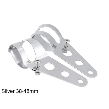 Universal Motorcycle Headlight Mount Bracket – Adjustable Fork Clamp Holder for Chopper & Motor Forks 27-48mm