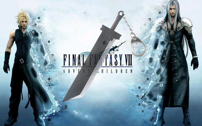 Final Fantasy VII Remake Cloud Strife Buster Sword Keychain – Game & Car Key Ring Accessory