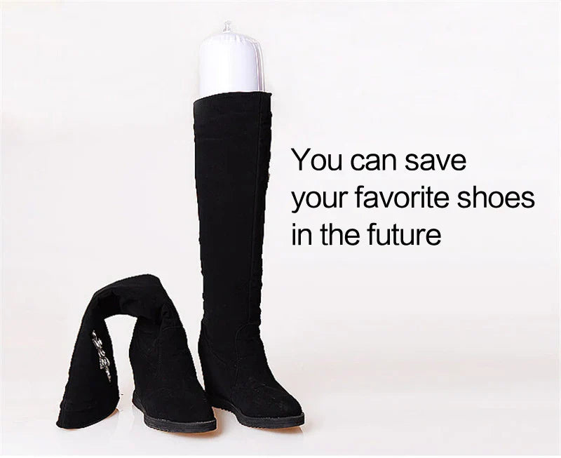 2PCS Plastic Shoe Hangers – Inflatable Long Boot Holders, 32cm & 50cm Shoe Stand, Stretcher, Support & Shaper Shoe Trees