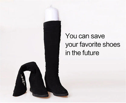 2PCS Plastic Shoe Hangers – Inflatable Long Boot Holders, 32cm & 50cm Shoe Stand, Stretcher, Support & Shaper Shoe Trees