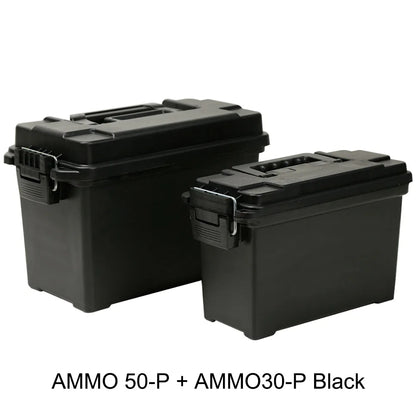 Plastic Ammo Box – Lightweight High-Strength Bullet Storage Case, Weapons Safe, Ammo Can Crate Accessory