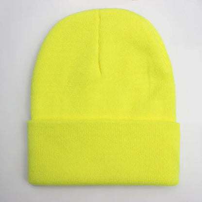 Solid Unisex Beanie – Soft Warm Wool Blend Knitted Cap for Men and Women, Autumn Winter Skullcap, Ski Hat, 24 Colors