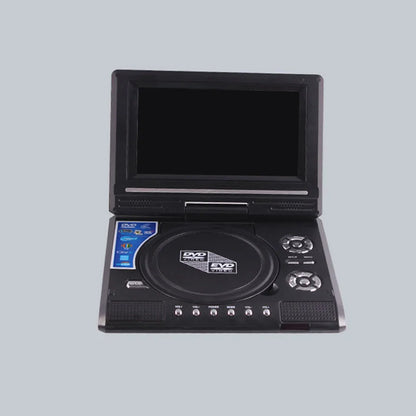 7.8" Portable DVD Player with 270° Swivel Screen & Remote Control – CD Disc Compatible, Home Theater, Multi-Region Plug (US/EU/UK/AU)