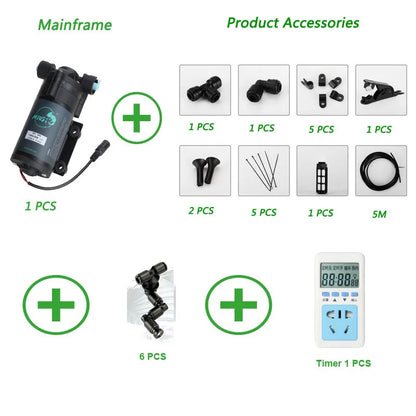 Reptile Fogger Mist Sprinkler System – 360° Adjustable Rainforest Tank Humidifier for Aquarium & Aquatic Pet Terrariums