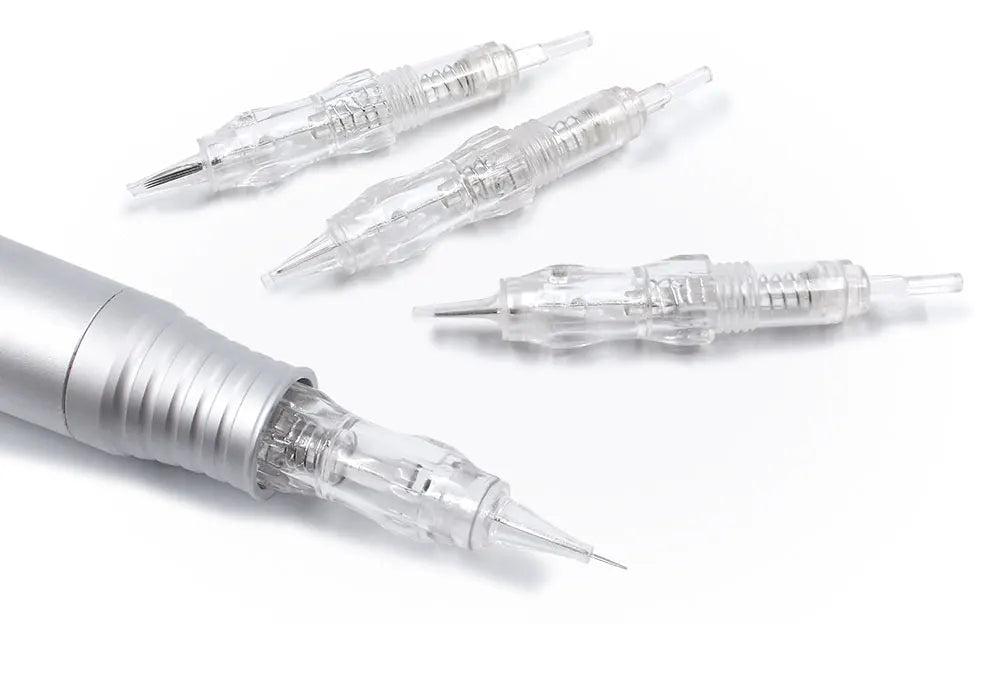 Biomaser 10PCS Revolution Tattoo Needles – 1R, 2R, 3R, 5R Permanent Makeup Cartridge for Eyebrow Tattoo Machines