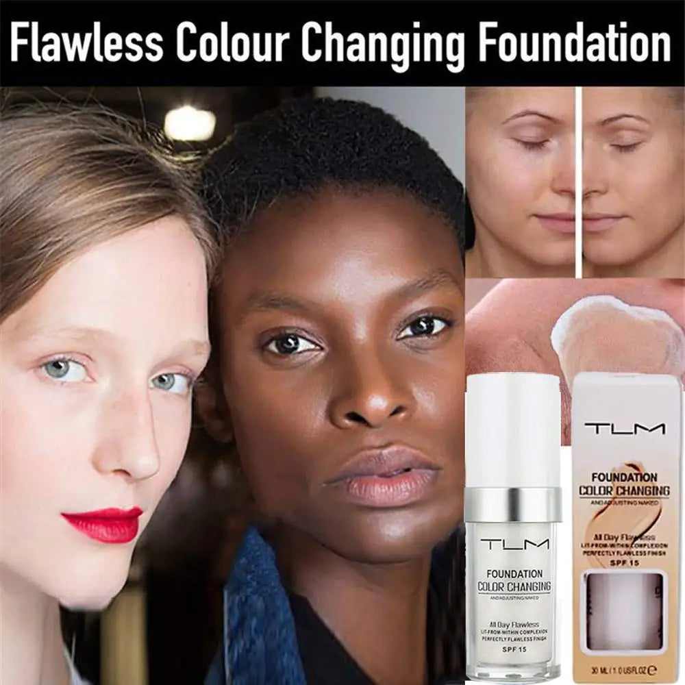TLM Magic Color Changing Foundation – Liquid Soft Matte, Long-Lasting & Hydrating Makeup Base