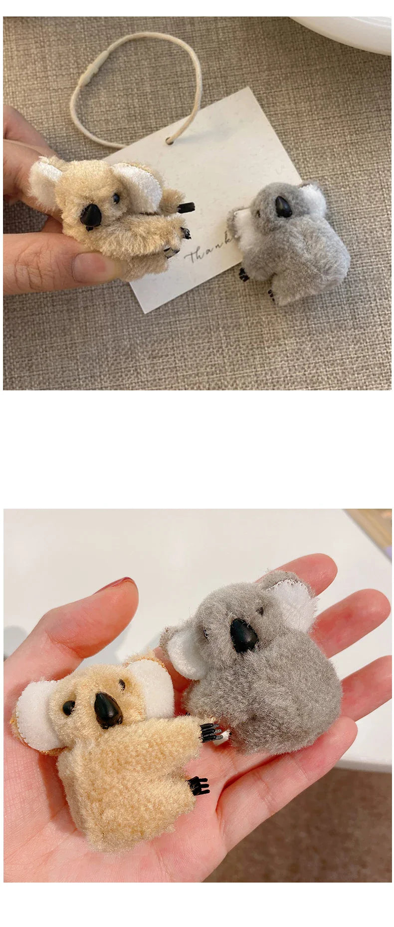 2021 Women’s Cute Koala Bear Hair Clips – Plush Side Bangs Barrettes, Soft Hairpins for Girls and Ladies Hair Accessories
