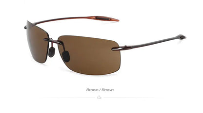 Classic Sports Rimless Sunglasses – UV400 Protection, Rectangle Frame for Men & Women, Ideal for Driving, Golf, and Outdoor Activities