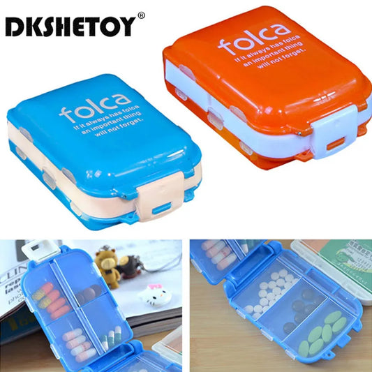 Folding Pill Case – Portable Medicine Organizer, Capsule & Tablet Storage Box, Empty Pillbox Container