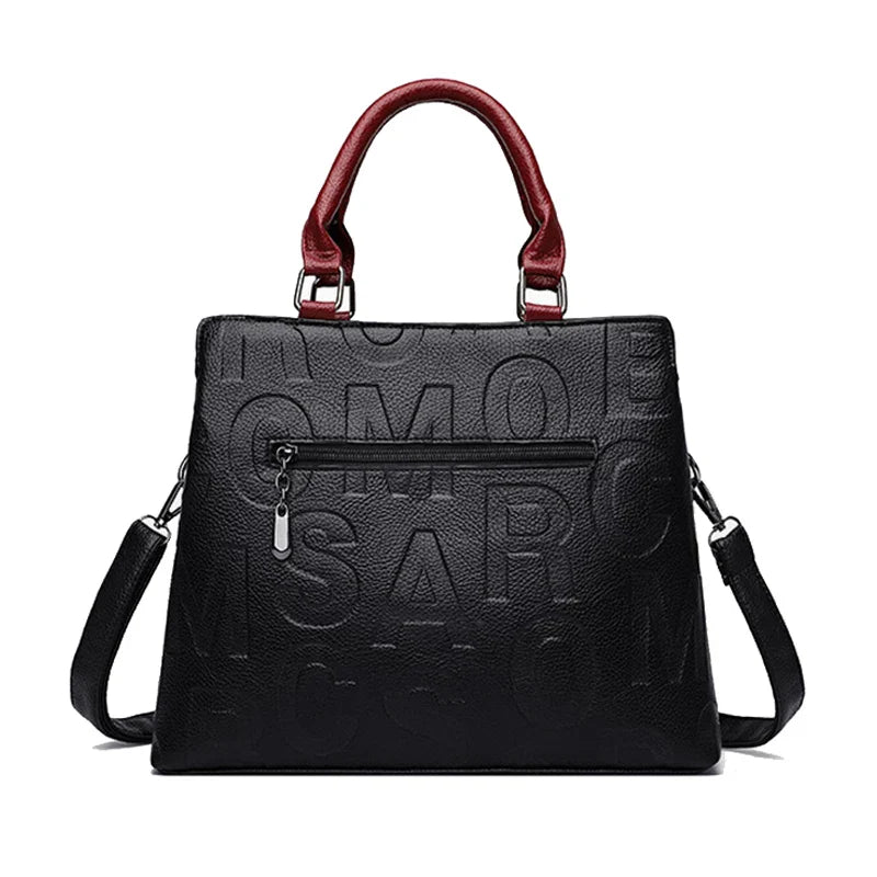 PU Leather Casual Crossbody Bag for Women - Luxury Designer Tote Handbag, Large Capacity Travel Shoulder Sac