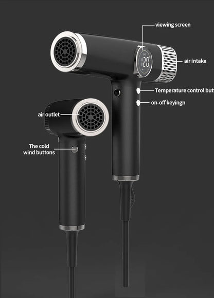 1800W Professional Salon Hair Dryer — High-Speed Brushless BLDC Motor with Negative Ion