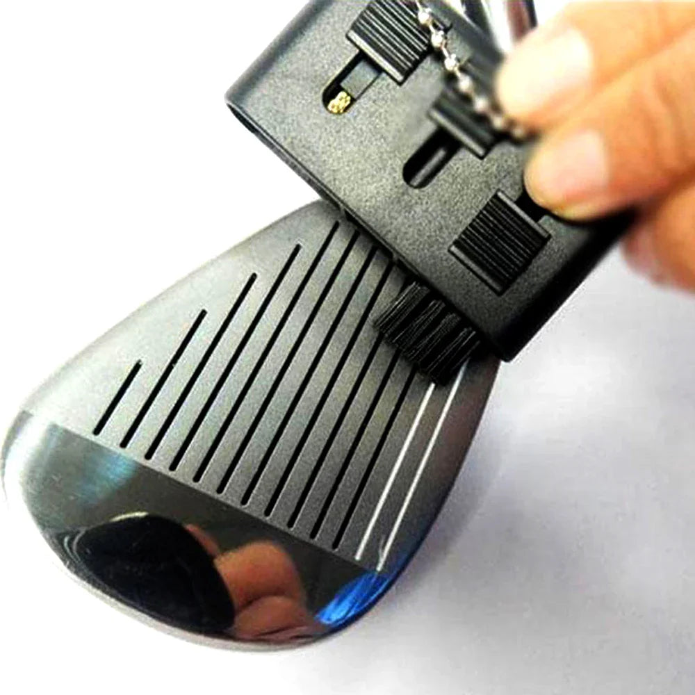 3 in 1 Golf Club Brush – Retractable Groove Cleaner, Pocket Tool for Clubs, Balls & Divots