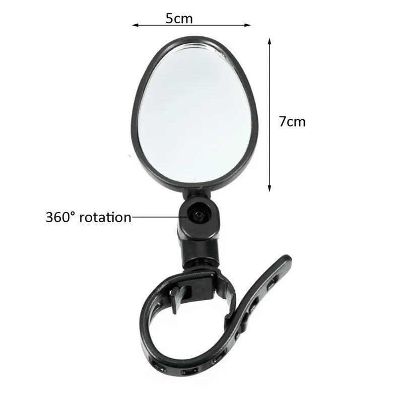 Universal Bicycle & Motorcycle Rearview Mirror | 360° Rotatable Adjustable Handlebar Mirror