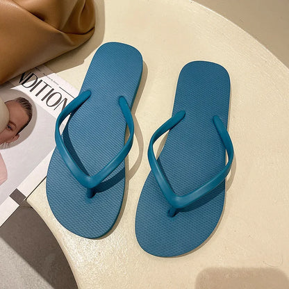 Women's Summer Flat Flip Flops - Comfortable Indoor Home Slippers in Multiple Colors