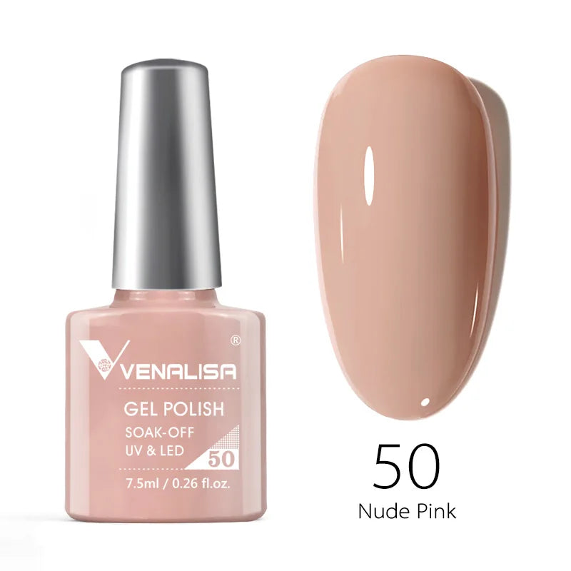 VENALISA 7.5ml HEMA-Free Nail Gel Polish – VIP4 Semi-Permanent Soak-Off UV/LED Gel Varnish, Full Coverage Nail Lacquer