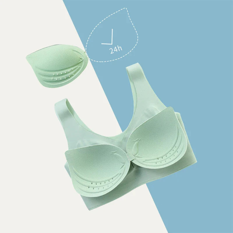 Plus Size 7XL Seamless Wireless Bra for Women – Breathable Push Up Padded Bralette Sexy Comfort Underwear Brassiere Top Support