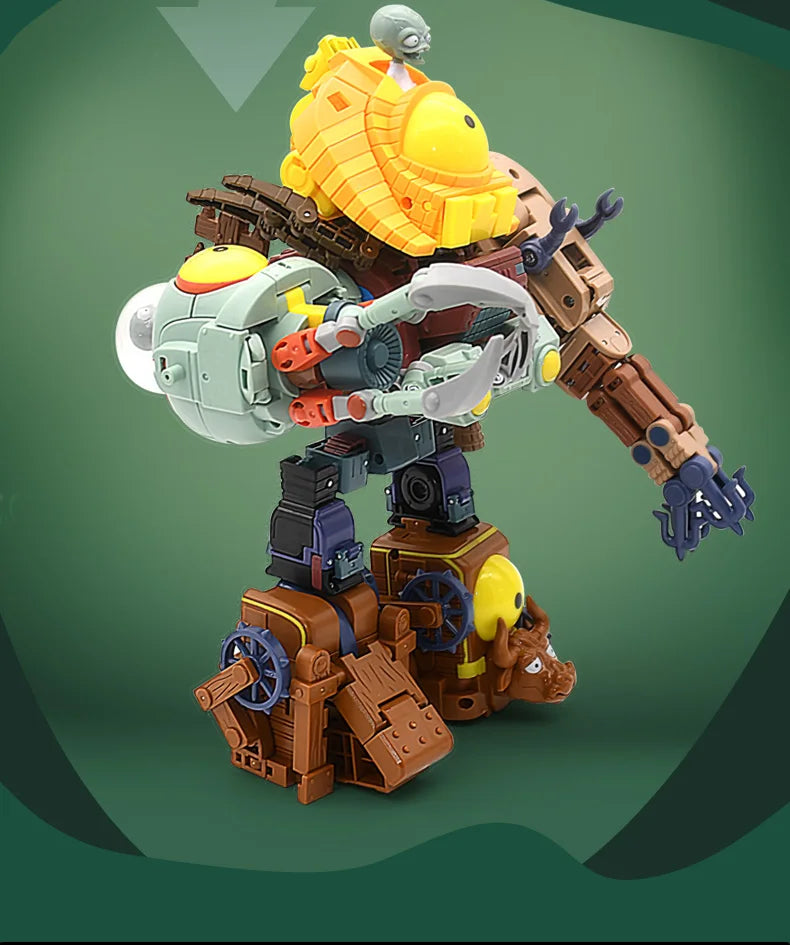 5-in-1 Plants vs Zombies Boss Robot Action Figure Set – PVC Educational Toy Gift for Kids