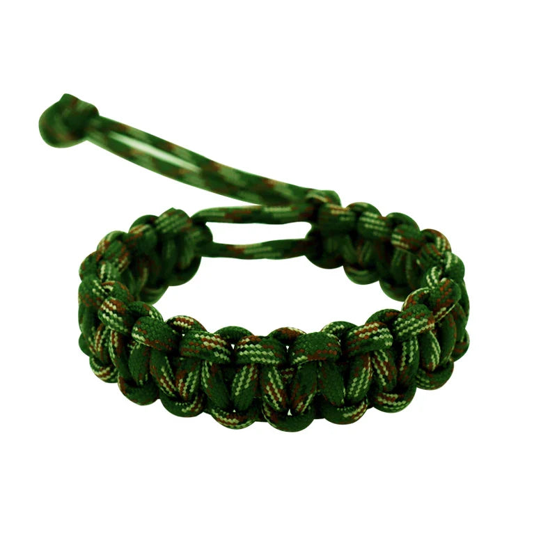 Adjustable Survival 550 Paracord Bracelet - Emergency Parachute Cord, Ideal for Camping, Hiking & Outdoor Adventures