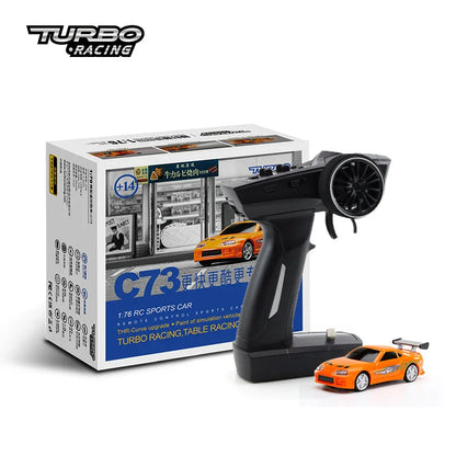 Turbo Racing 1:76 RC Drift Car | C64/C72/C73/C74 with Gyro & Full Remote Control for Kids & Adults