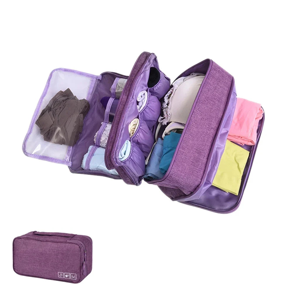 Hanging Travel Toiletry Bag | Organizer Kit for Men & Women with Cosmetics & Makeup Storage