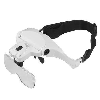 Adjustable Illuminated Magnifying Glass – 1.0X–3.5X Loupe with 2 Lights for Reading & Detail Work