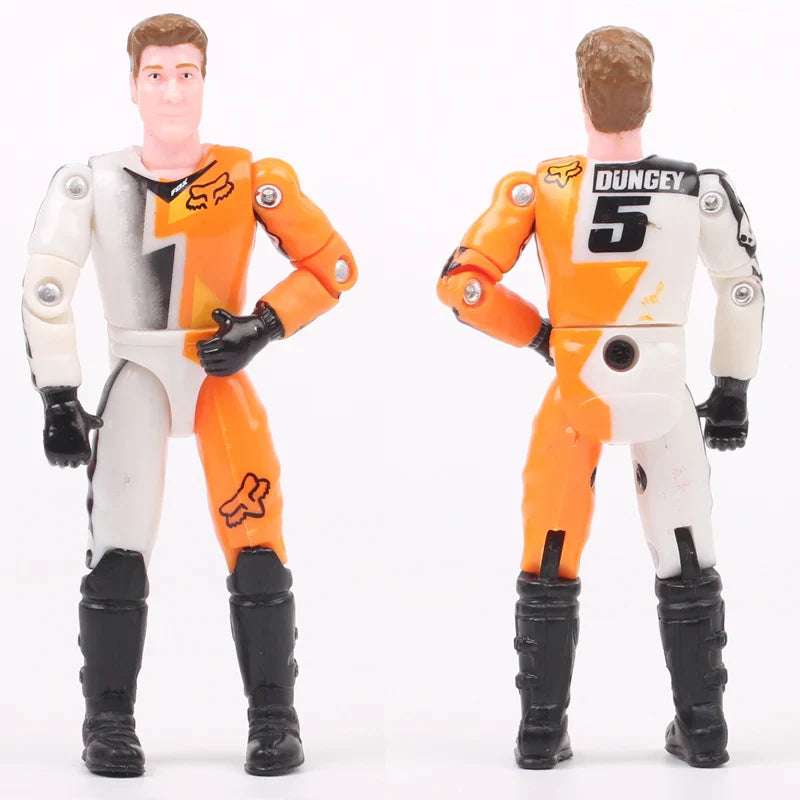 1/18 Scale 3.75" Motorcycle Racer Action Figure – Villopoto #5, Dungey #199, Pastrana Bike Model Collectible Toy