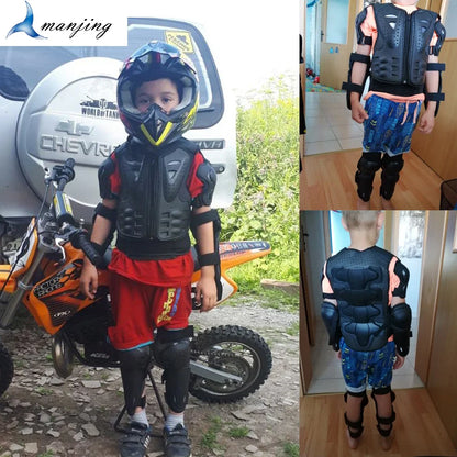 Full Body Protective Armor for Kids & Youth – Motocross, Skating Vest with Chest, Spine, Knee & Elbow Guards (0.8-1.6m)