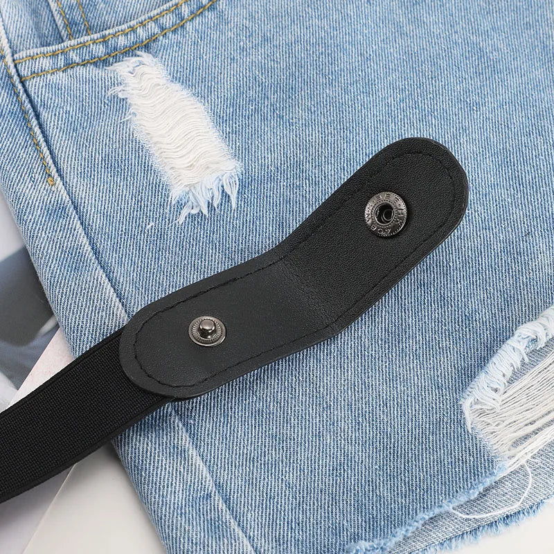 No Buckle Stretch Elastic Waist Belt - Buckle-Free Belt for Jeans, Pants, Dresses - No Bulge, No Hassle Waist Belt for Women/Men