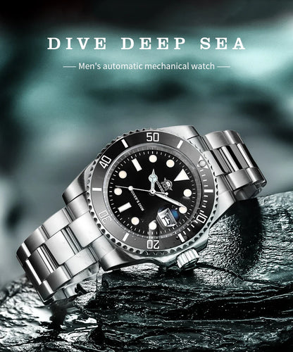ADDIESDIVE Men's Stainless Steel Quartz Watch — Waterproof Business & Outdoor Sports Timepiece
