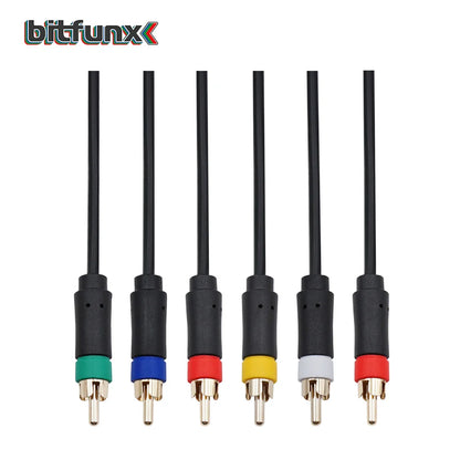 Bitfunx PS2/PS3 1.8m Component Cable – Premium High-Resolution Game Cable for Sony PlayStation 2/3