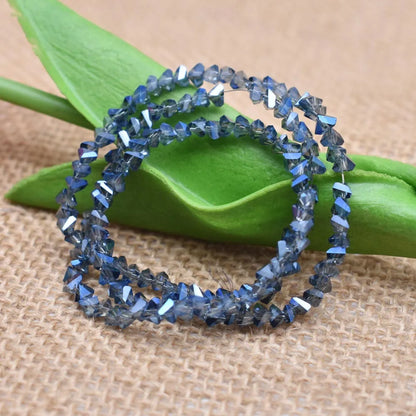 Yanqi Triangle Crystal Beads - 38 Colors 4mm Loose Glass Beads for DIY Jewelry Making Earrings Necklace Crafts