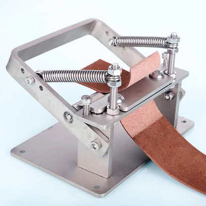 304 Stainless Steel Craft Leather Splitter Machine: DIY Manual Cutting Peeler Rolling Bearing Tool with 10 Blades - 100MM*18MM