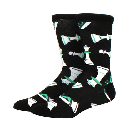 Funny Cartoon Fashion Cotton Socks – Hip Hop Skateboard Style Socks for Men & Women, Beer, Pizza, Astronaut & Pineapple Print Casual Wear Socks
