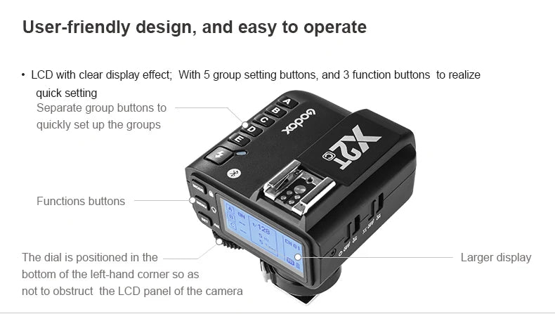 Godox TT600 2.4G Wireless TTL Speedlite + X2T Trigger — Compatible with Canon, Nikon, Sony, Fuji, Olympus