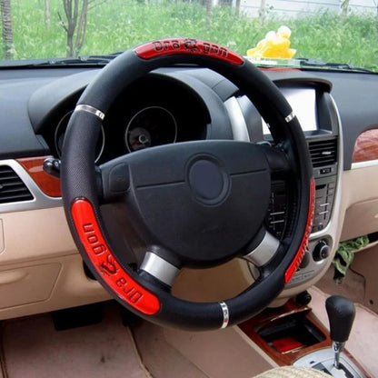 Reflective Faux Leather Car Steering Wheel Cover - China Dragon Design, Elastic Fit, 100% Brand New